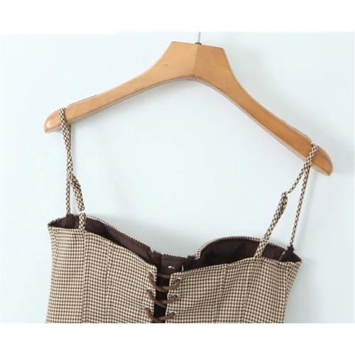 Women Flap Strapless Bustier Top Vintage Backless Button-Up Crop Tank Tops3