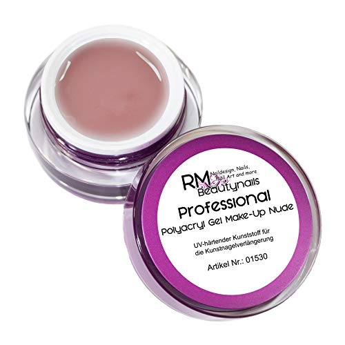Polyacryl Gel Make-Up Nude Acrylgel Polygel Led UV Nagelgel Aufbaugel RM Beautynails 1x 50ml (1er Pack)