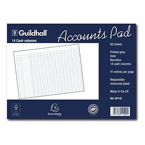 Exacompta Guildhall Accounts Pad A3 60 Sheets Cover