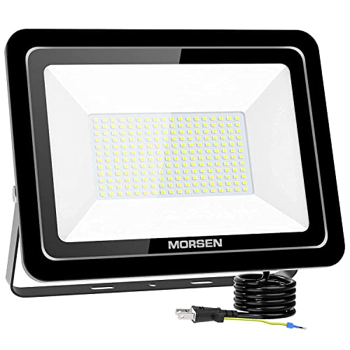 【色:昼光色6500K_サイズ:200W2個】MORSEN 投光器 屋外 防水 MORSEN 投光器 屋外 防水 作業灯 200W 2セット 25000ML 100v