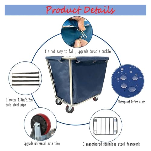 Chariot de ménage marron pour transporter le linge sans effort