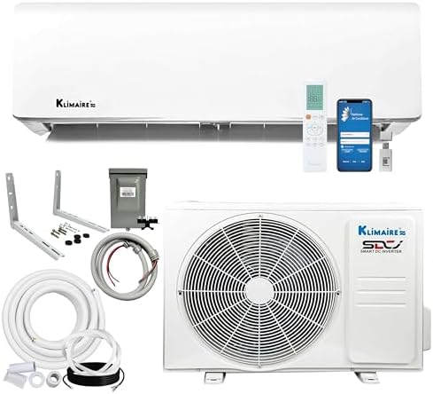 Klimaire 12,000 BTU 20.8 SEER2 Ductless Mini-Split Inverter Air C...