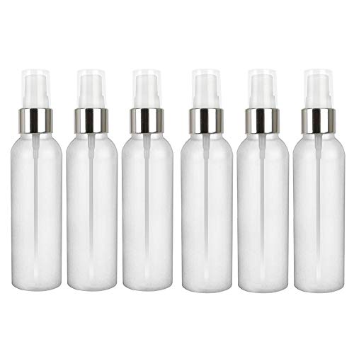 MoYo Natural Labs 2 oz Spray Bottles Fine Mist Empty Travel Containers, TSA Approved BPA Free HDPE Plastic for Essential Oils and Liquids/Cosmetics (Pack of 8, HDPE Translucent White)