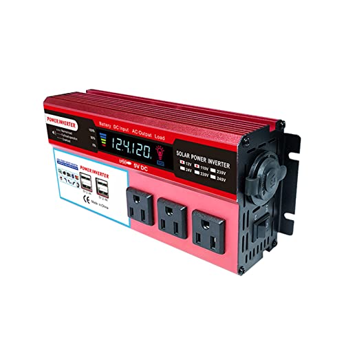 yeacher Inversor de energia solar inversor de onda senoidal pura de alta eficiência para casa carro