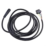Electric Extension Cable 1.7m E-for Bike 5 Pin Adapter Cable for Controller Box Instrument, SM Connector to 5-Pin Converter - Black