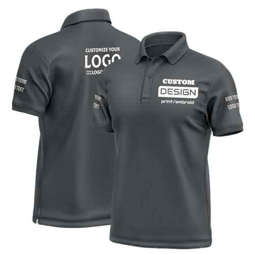 Custom Shirts, Custom Polo, Custom Polo Shirts for Men Personalized Golf Shirts Design Your Own Polos
