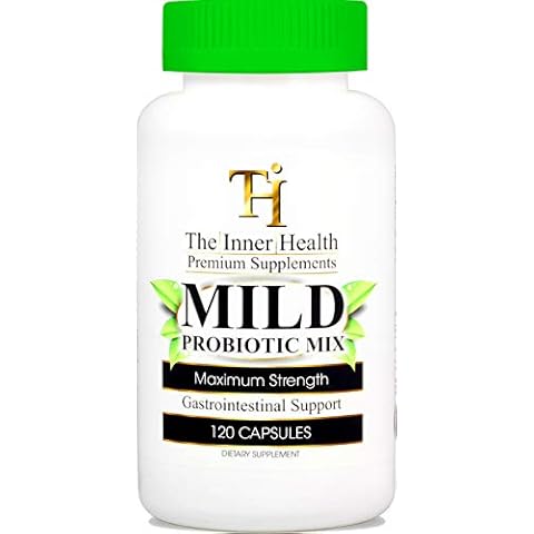 Mild Prebiotics and Probiotics for Women & Men-120 Probiotic Capsules - Bacillus subtilis Lactobacillus rhamnosus Bifidobacterium bifidum & More Cover