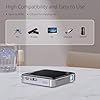 Yoton Y200 Projecteur DLP avec Batterie intégrée, Portable à Courte Distance, Anti-poussière, téléphone Portable pour extérieur/Home cinéma, Compatible avec Ordinateur Portable, clé TV