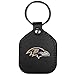 Siskiyou Sports NFL Baltimore Ravens Unisex Leather Square Key Chains, Black, One Size