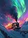 Diamond Painting Aurora, 5D Diamond Painting Kit Completo Treno Pittura Diamante Bambini, DIY Ricamo a Punto Croce Kit Pittura Adulti Diamantini Crystal Art per Decorazione Casa 60x80 cm O4-238 immagine