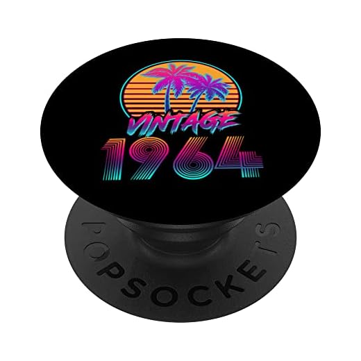 Vintage 1964 58 años Retro 80s 58 cumpleaños PopSockets PopGrip Intercambiable