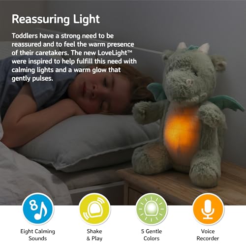 Image of Cloud b Drake the Dragon: Portable Baby Sound Machine & White Noise Soother. 8 Calming Lullabies & Nature Sounds. Travel-Ready Infant Sleep Aid & Nursery Registry Essential