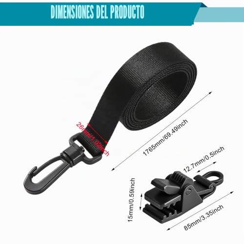 Miniatura 2 de Accesorios Para Enrollar Piscinas, Juego De 8 Bandas De Fijación Y Grapas, Bandas De Sujeción Para Láminas De Piscina, Lámina Solar Móvil Para Sistema De Enrollado Móvil, Para Lonas De Piscina
