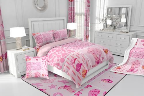 Housse de couette cowgirl rose pour chambre d'enfant style patchwork Loussiesd - 6