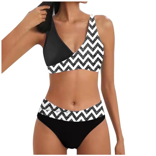 Trajes De Baño De Dos Piezas Conjunto Tankini Pushup para Mujer Bikini Adolescente Traje Baño Dos Piezas para Mujer Bikini con Control Abdomen Bañador Envolver