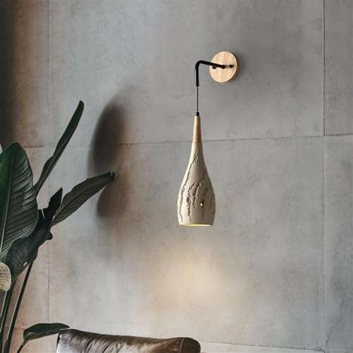 Lámparas de araña modernas y minimalistas para dormitorio, apliques de pared de cemento, lámparas de pared de madera para mesita de noche, apliques de pared para escalera de baño, lámparas d