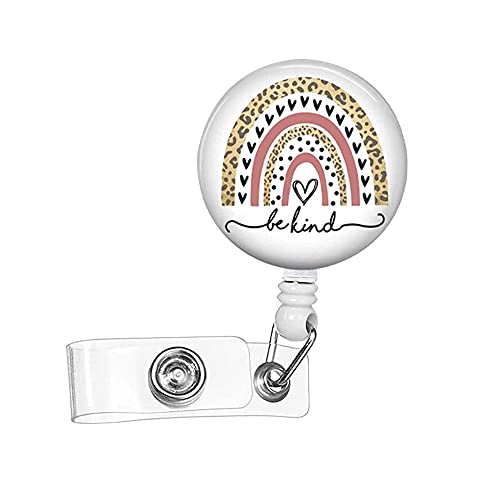 Nurse Badge Reels, Decorative ID Card Badge Reel Clip with Swivel Alligator Clip, Retractable Badge Holders, Cute Rainbow Nurses Doctors Gifts Girls Office Woman