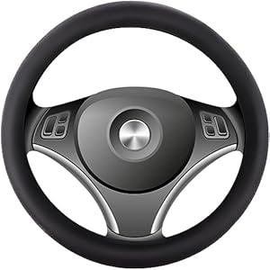 Silicone Steering Wheel Protector Universal Non-Slip Car Decoration Steering Wheel Cover Fits All Cars Thin Steering Wheel Cover Car Silicone Steering Wheel Cover For Diameter 32-40cm/12.6-15.7 Inch