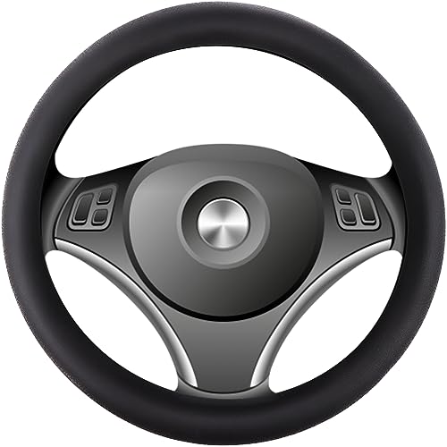Silicone Steering Wheel Protector Universal Non-Slip Car Decoration Steering Wheel Cover Fits All Cars Thin Steering Wheel Cover Car Silicone Steering Wheel Cover For Diameter 32-40cm/12.6-15.7 Inch