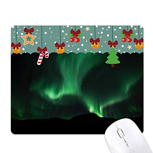 Alfombrilla de ratón gaming y oficina Green Night Sky con almohadilla protectora