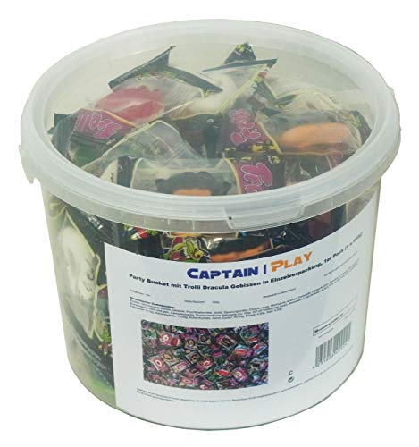 CAPTAIN PLAY | Halloween Candy | Trolli Dracula Gebisse Zähne aus Fruchtgummi in Einzelverpackung | 67 Stück Halloween Süßigkeiten