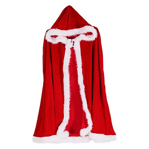 Cape de Père Noël pour homme et enfant en flanelle premium