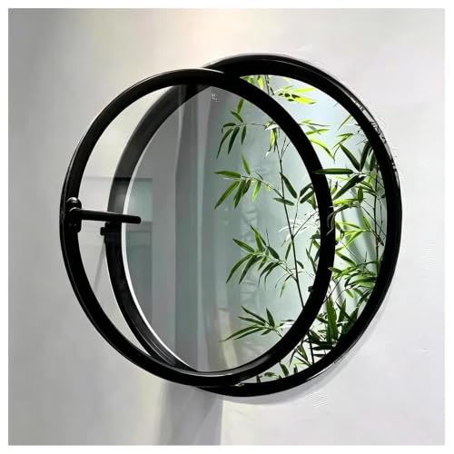 OYKSHDF 23.6in Porthole Window 360° Rotation, 5mm Tempered Glass Round Window, Flush Mount Aluminum Ventilation Shed Windows, Household Pivot Casement Window