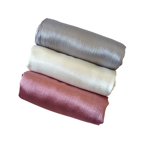 Image of Premium Muna Satin Hijab | Pack of 3 | 200 cm x 70 cm | Elegant Choice for All Occasions - Parties, Weddings & Festivals |