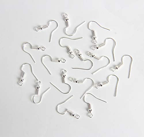600 Pcs Silver Plated Ball Coil Earring Hooks Fish Hook Earrings/Hoops/Ear Wire For Diy Jewelry Making #TOP2