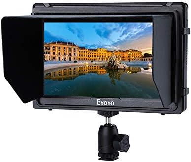 Eyoyo E7S 7 inch On Camera Field Monitor 1920x1200 IPS Display Supports 4K HDMI Input Loop Output Camera-top Screen Compatible with Sony Canon DSLR Camera F970 LP-E6 Battery Plate