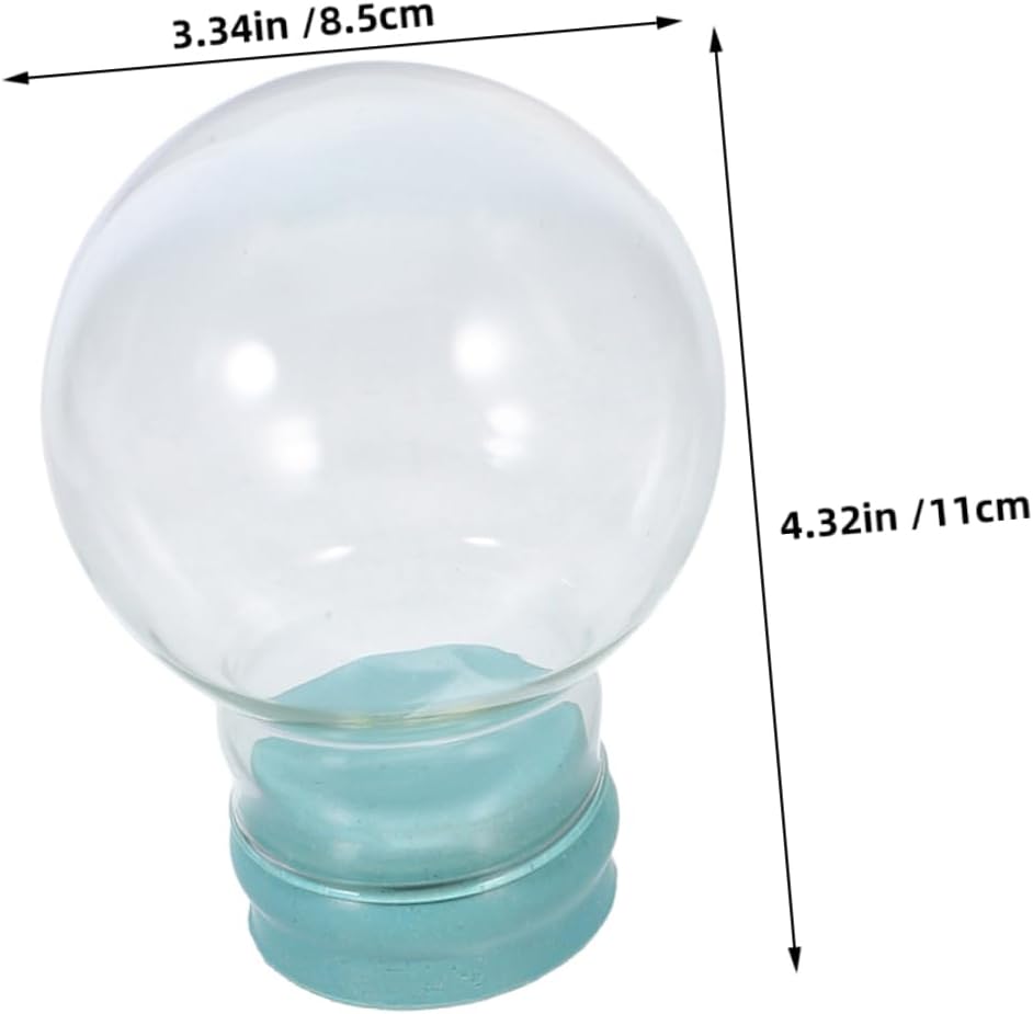 Cabilock 4pcs Clear Glass Snow Globe: 85mm Transparent Cloche for DIY Christmas Decor - Snow Globe Craft for Unique Holiday Presents
