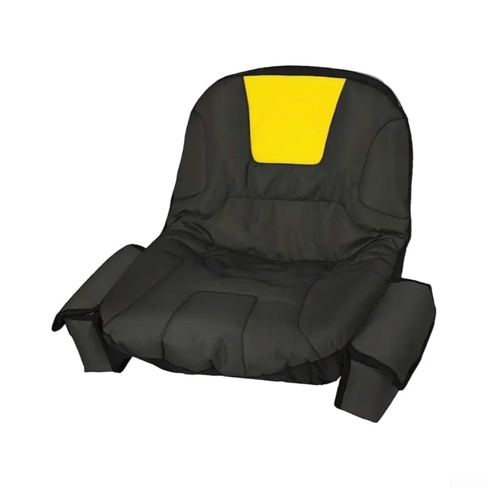 DAZZLEEX Asiento Cortacésped Transpirable Anti-Rasgaduras Asiento Cortacésped(Black-Yellow)