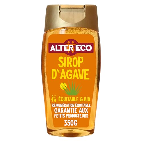 ALTER ECO - Sirop Agave Bio - Sucre d'Origine Naturelle (Fructose) - Non Raffiné - Haut Pouvoir Sucrant - 350 g