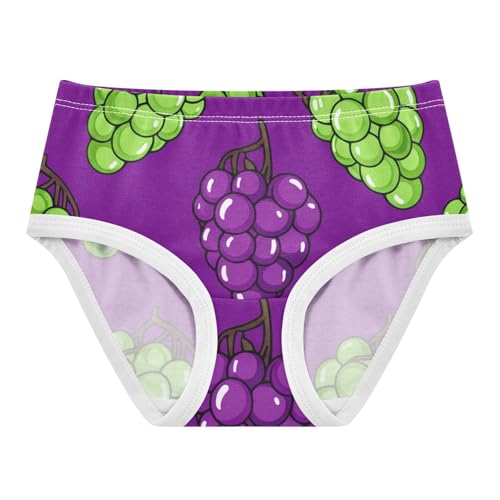 Cartoon Grape Purple Toddler Girls Underwear 2t Cotton Girl Panties Cute Pattern Kids Briefs Undies