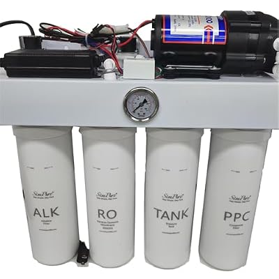 SimPure Reverse Osmosis Water Filter, Near 0 TDS Reverse Osmosis System 8 Stage, NSF/ANSI 58 Certified, Under Sink RO Water Filtration System 100 GPD with Tank, Build in Pump, Reduce PFAS, BPA Free