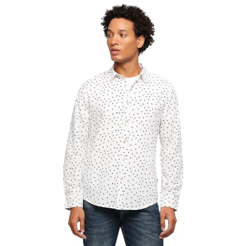 Image of Pepe Jeans Men's Casual Shirt | Trendy Printed Shirt for Men| Regular Fit | Full Sleeve | Available in Plus Size, Cotton