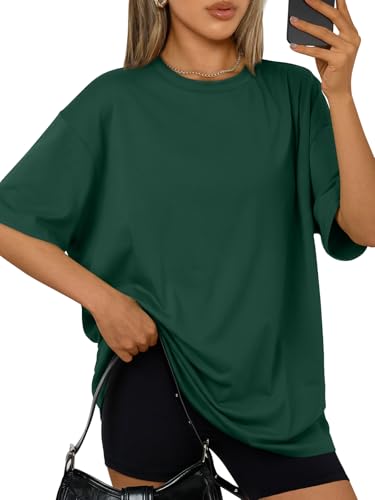 Image of Trendy Queen Womens Oversized T-Shirts Short Sleeves Workout Tops | Casual Summer Gym Tees Plus Size Fashion Clothes 2026