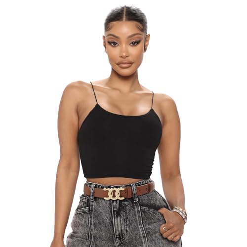 Image of Aurolran Women's Leather Belt with Buckle - Ideal for Dresses, Jeans, and Coats