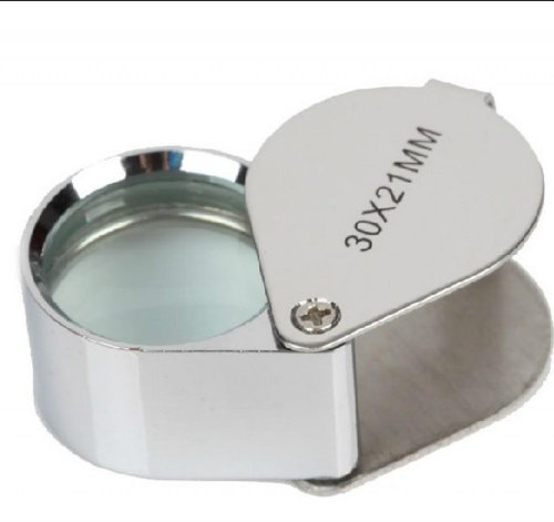 Generic Verre de 10 x 21 mm Loupe Loupe bijoutier Yeux Bijoux Loupe Boucle Clair