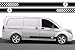 BLS Mercedes Vito Adhesivos y calcomanías de Vinilo con Rayas Laterales diseño a Cuadros (Negro)