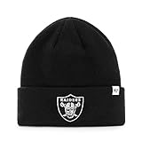47 Brand Oakland Raiders Black Basic Raised Cuffed Sport Field Winter Stocking Beanie NFL