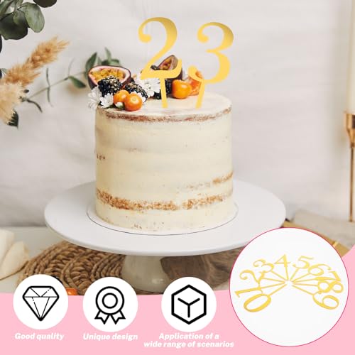 Tucnoeu 583384_1_JBBH8PPC 20Pcs Acrylic Numbers For Cake 0-9 Number Birthday Cupcake Toppers Gold Acrylic Cake Topper thumb #6