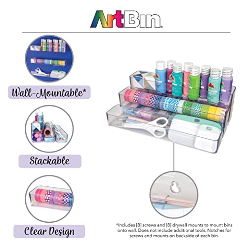 Image of ArtBin 6959AG 2-in-1 Wall and Desktop Organizer, Stadium Wall-Mountable Desktop Organizer, Clear, 1 Organizer