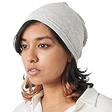 CHARM Organic Cotton Beanie for Women - Cotton Knit Beanie for Men Made in Japan Anti Static Winter Summer Chemo Hat Mix White M