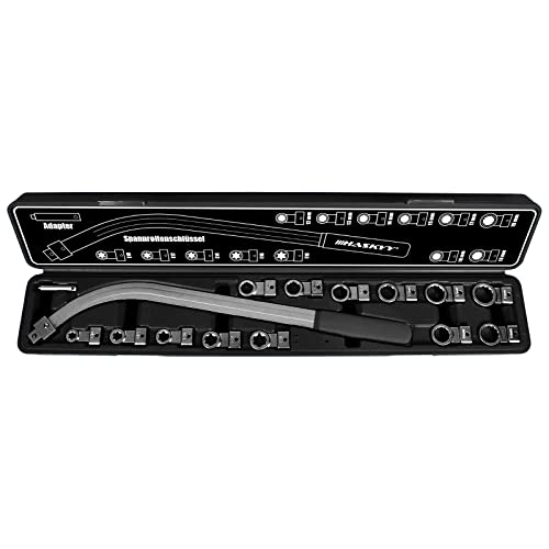 Haskyy Jeu de 15 clés pour galet tendeur de courroie trapézoïdale - Clé de serrage Torx multidents - Profil E