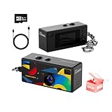 KOOMTOOM Portable Thumb Camera,1080P Mini Camera Keychain 130° Wide Angle Pocket Video Recorder Gift for Kids Students,Surprise Box Included (Black)