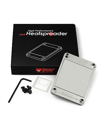 Thermal Grizzly AM5 Heatspreader - High Performance Heatspreader for Ryzen 7000 CPUs - Diamond-Milled Precision Surface