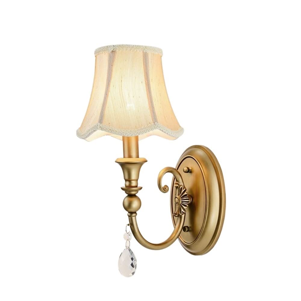 Lámpara de Pared Americana Creativa de Metal de Hierro Retro, Lámpara Dere Pura Lámpara Dere, Lámpara de Cristal de Cristal, Dormitorio Colgante de la Sala de Estar Luz de Pared E27 Interior Flex
