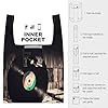 VstaDank Reusable Vinyl Records Grocery Bags Foldable Shopping Bags Heavy Duty Holiday Cloth Gifts Bag Large Tote Bag with Handles Washable Storage Pouch for Travel Shopping #4