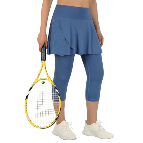 Image of ANIVIVO Skirted Legging for Women, Yoga Legging with Skirts &Women Tennis Leggings Clothes Pockets